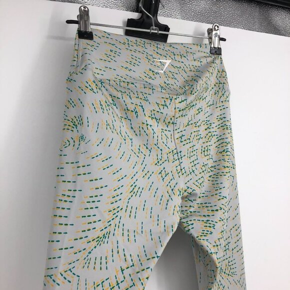 NWOT Gymshark training leggings light grey green and yellow flecked women’s SP - Picture 11 of 16